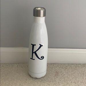S’well water bottle with monogram “K”, 17 oz